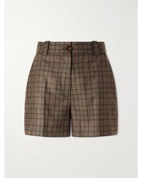Blazé Milano - Teke Checked Wool And Cashmere-Blend Shorts - Lyst