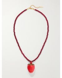 Jennifer Behr - Fragola Beads, Resin And-Tone Necklace - Lyst