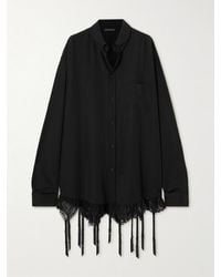 Balenciaga - Shirt With Lace Trim - Lyst