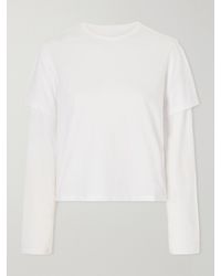 Still Here - Double Cotton-Jersey T-Shirt - Lyst