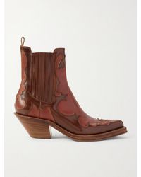 Gabriela Hearst - Cassidy 90 Two-Tone Leather Ankle Boots - Lyst
