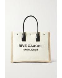 Saint Laurent Rive Gauche YSL Chevron-Knit Mesh Tote Bag