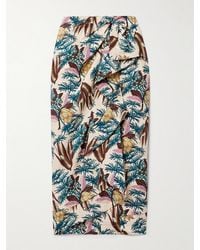 Ulla Johnson - Soraya Wrap-Effect Floral-Print Cotton-Voile Midi Skirt - Lyst