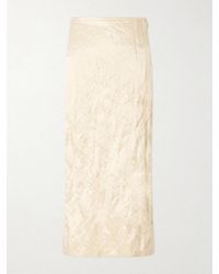 FFORME - Mena Cloqué Cotton-Blend Midi Skirt - Lyst