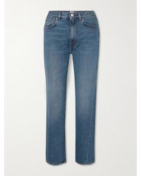 TOTEME - Twisted Seam High-Rise Straight-Leg Jeans - Lyst