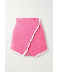 Jacquemus Bagnu Cotton-blend Terry Wrap Mini Skirt - Pink