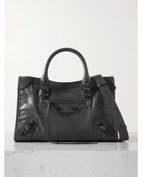 Balenciaga - Sac À Main En Cuir Texturé À Ornements Le City Small - Lyst