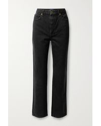 Khaite Abigail High-rise Straight-leg Jeans - Black