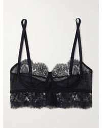 Dolce & Gabbana - Soutien-Gorge À Armatures En Tulle À Finitions En Dentelle De Chantilly - Lyst