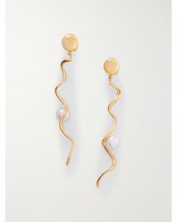 AGMES - Teneille Recycled Vermeil Pearl Earrings - Lyst