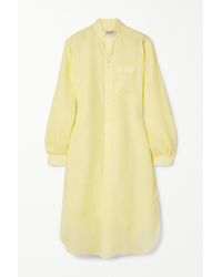 Charvet Elysee Oversized Linen Nightdress - Yellow