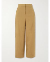 Veronica Beard - Brixton Cropped Linen-Blend Wide-Leg Pants - Lyst