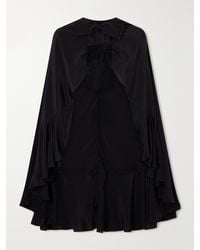 Johanna Ortiz - Aromatic Garden Fringed Silk-Crepe Cape - Lyst