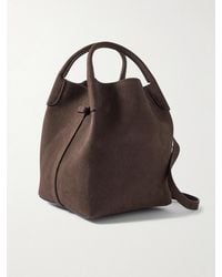 Loro Piana - Bale Small Textured-Suede Shoulder Bag - Lyst