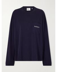 FRAME - Sotheby's Logo-Embroidered Cotton-Jersey Sweatshirt - Lyst