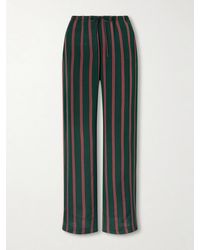 Dries Van Noten - Striped Satin Wide-Leg Pants - Lyst