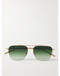 Barton Perreira - Armstrong Aviator-Style-Tone Titanium Sunglasses - Lyst