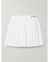 Sporty & Rich - Anae Minirock Aus Baumwollpopeline Mit Falten Und Stickerei - Lyst
