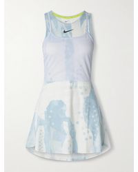 Nike - Slam Printed Dri-Fit And Mesh Tennis Dress - Lyst
