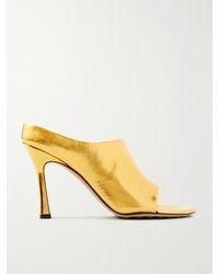 Bottega Veneta - Rana Mules Aus Metallic-Leder - Lyst