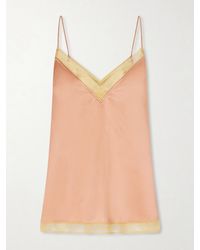 Eres - Instant Lace-Trimmed Silk-Satin Camisole - Lyst