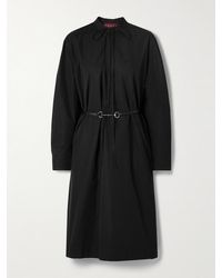 Gucci - Belted Cotton-Poplin Shirt Dress - Lyst