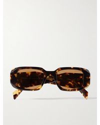 Prada - Sonnenbrille Mit Eckigem Rahmen Aus Azetat - Lyst