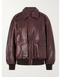 Ssstein - Leather Bomber Jacket - Lyst