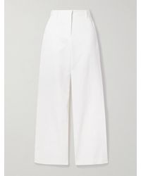 Matteau - Organic Cotton-Blend Twill Straight-Leg Pants - Lyst