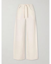 Citizens of Humanity - Brynn Linen Straight-Leg Pants - Lyst