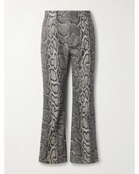 Gabriela Hearst - Jean Bootcut Taille Mi-Haute En Coton Recyclé À Imprimé Serpent Ezra - Lyst