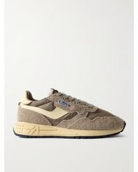 Autry - Reelwind Low Leather-Trimmed Suede, Mesh And Shell Sneakers - Lyst