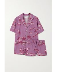 Desmond & Dempsey Bocas Printed Cotton-voile Pyjama Set - Purple