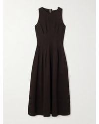 Proenza Schouler - Bronwyn Pleated Twill Midi Dress - Lyst
