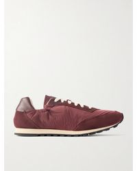 Le Monde Beryl - Slim Runner Suede And Leather-Trimmed Shell Sneakers - Lyst