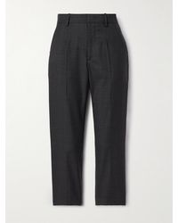 Isabel Marant - Ritana Cropped Prince Of Wales Checked Wool Tapered Pants - Lyst