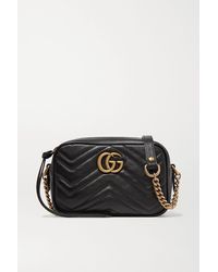gucci black and gold crossbody