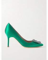 Manolo Blahnik - Hangisi 70 Satin Pump - Lyst