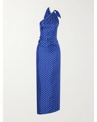 Christopher Esber - Bandana Printed Silk Twill Maxi Dress - Lyst