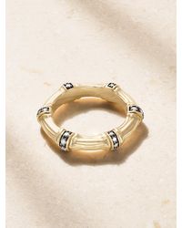 Lucy Delius - Sciura 14-Karat Rhodium-Plated Diamond Ring - Lyst