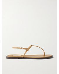 TOTEME - T-Strap Leather Flats - Lyst
