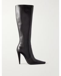 Saint Laurent - 77 110 Leather Knee Height Boots - Lyst