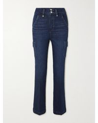 PAIGE - Dion High-rise Flared Cargo Jeans - Lyst