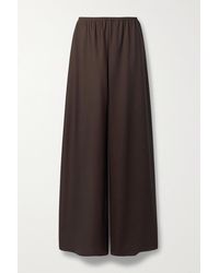 The Row Gala Wide-leg Wool And Mohair Pants in Brown | Lyst UK