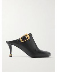 Chloé - Andrea Buckled Leather Mules - Lyst