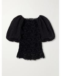 PAULINE DUJANCOURT - Laia Lace-Trimmed Knitted Blouse - Lyst