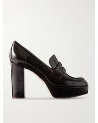 Gianvito Rossi - Hadden Nuit 70 Leather Platform Pumps - Lyst