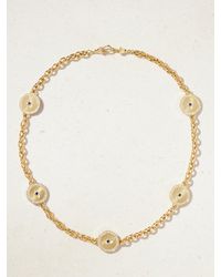 Marie Lichtenberg - Evil Eye 18-Karat, Diamond And Sapphire Necklace - Lyst