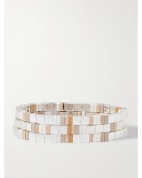 Roxanne Assoulin - Set De Trois Bracelets En Métal Argenté Et Émail The Quiet Time - Lyst