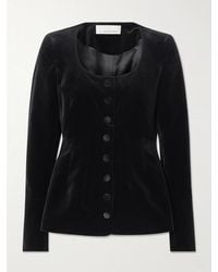 LIBEROWE - Amber Wool-Blend Velvet Blouse - Lyst